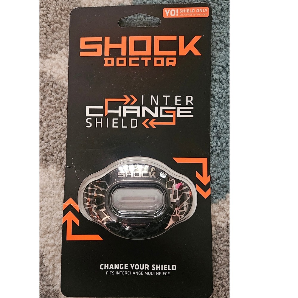 Shock Doctor InterChange Shield Lip Guard Mouthguard Black‎ Camo Protective